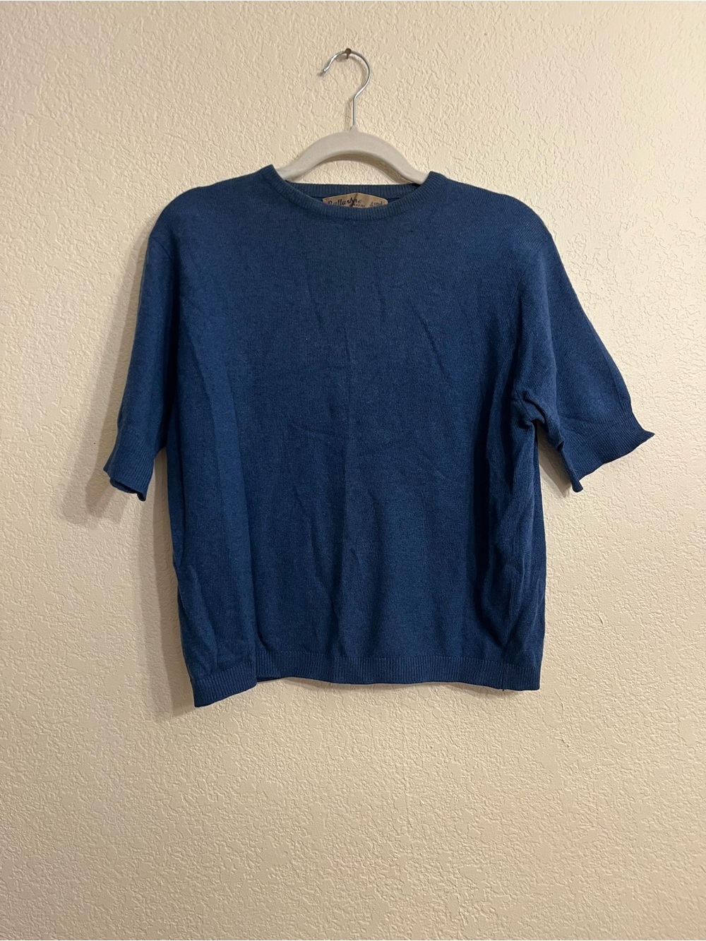 VINTAGE 100% Cashmere Ballantyne of Peebles Blue Sweater Tee